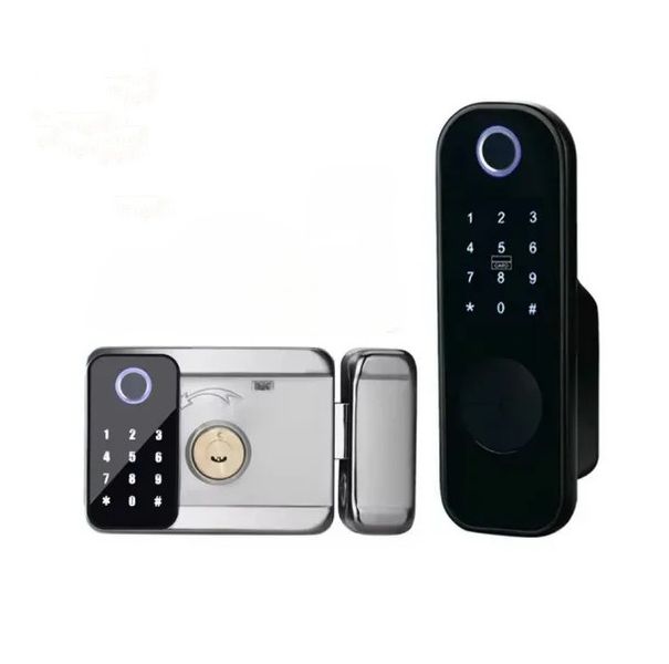 Smart Heavy-Duty Gate Lock - Double-Sided Fingerprint | Tuya WiFi