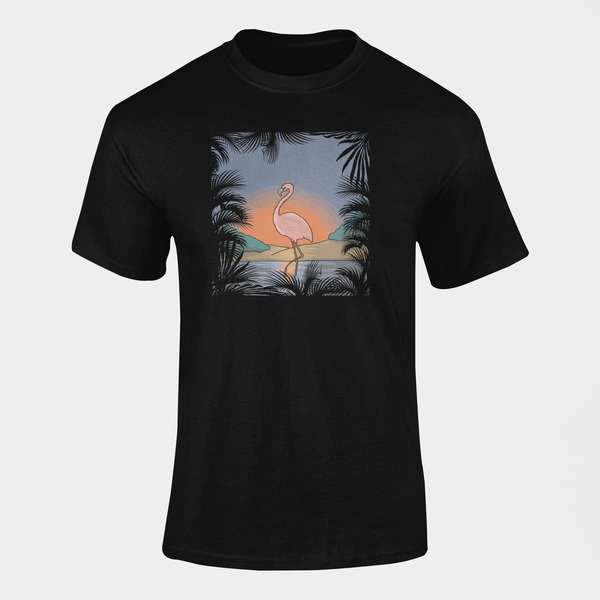 Beach Flamingo Holiday Sunset T-Shirt