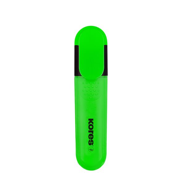 Kores Bright Liner Plus Highlighters, Green, Box of 10