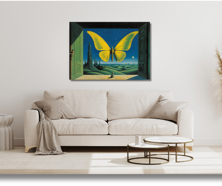 Canvas Wall Art Home Decor- Yellow Butterfly