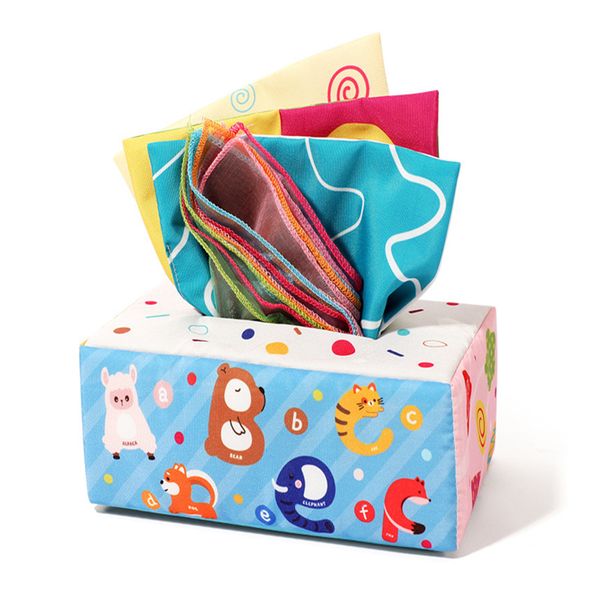 Baby Napkin Toy Box, for Babies 6-12 Months Early Learning Kids, Multicolor