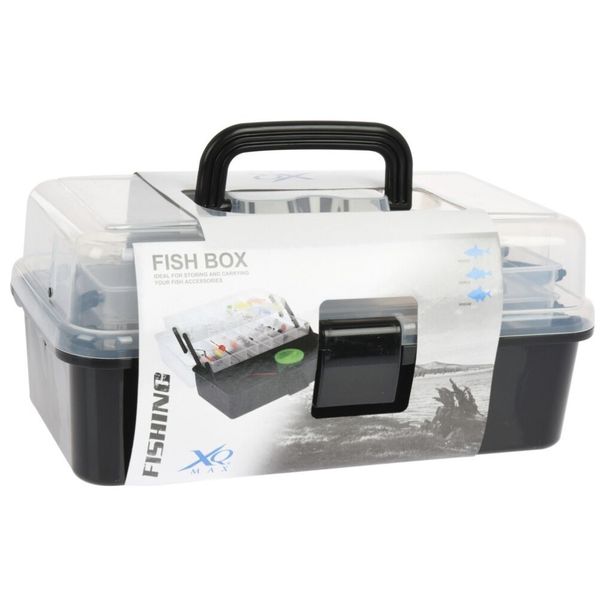 Fishing Tackle Box with Hooks &amp; Floats- 115 Pieces