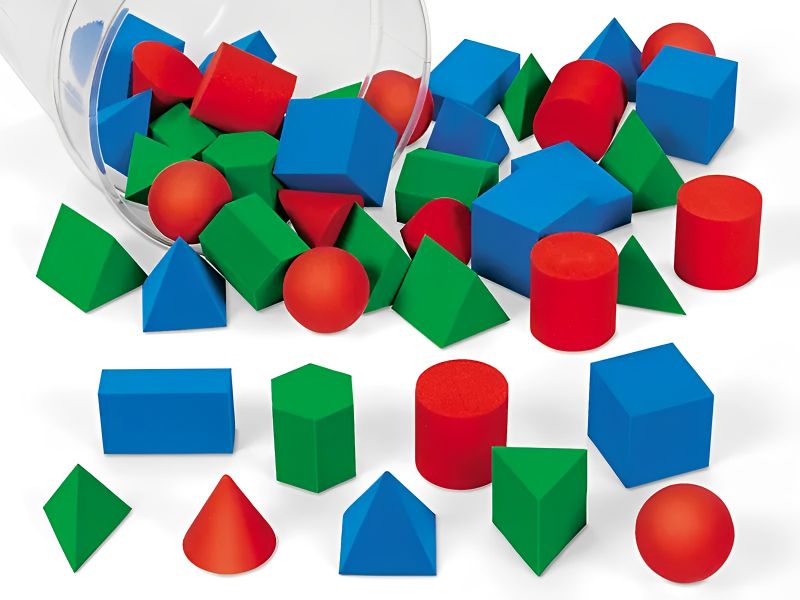 Geometric Foam Shapes - Set of 45