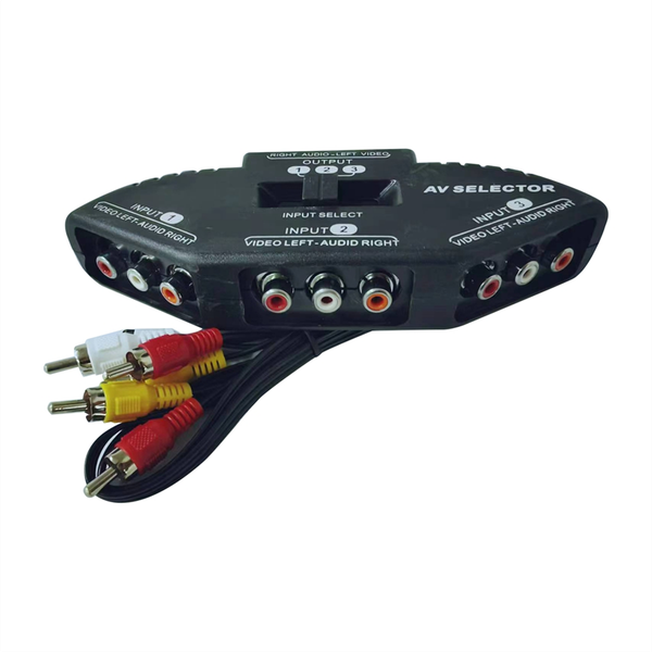 3-Way Audio Video AV Switch Selector Box Splitter Switch