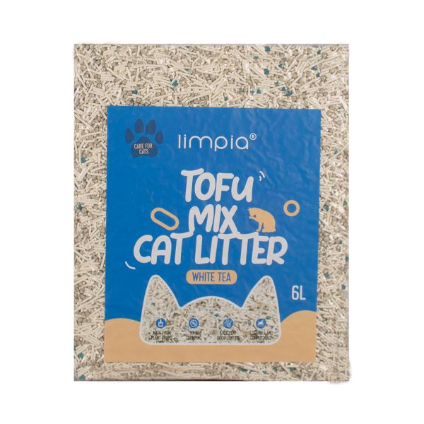 Limpia Tofu Mix Cat Litter - White Tea 6l