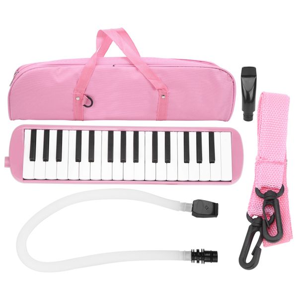 32 Key Melodica Wind Instrument for Beginner Practice Pink