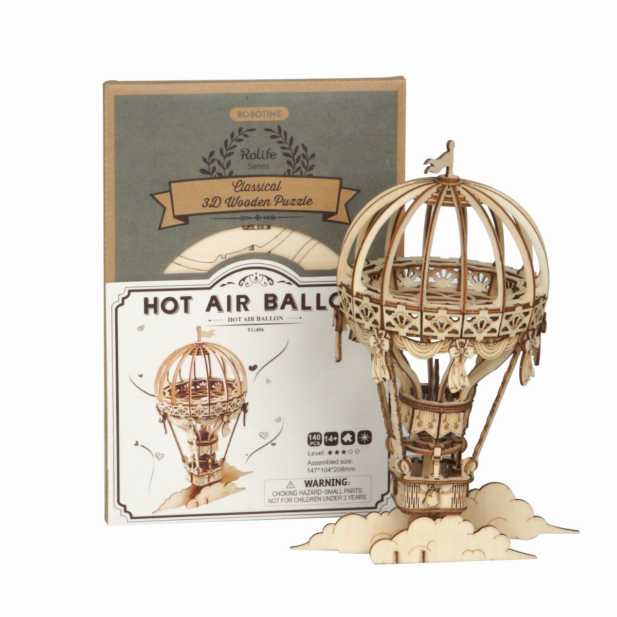 Robotime Wooden Hot Air Balloon Shop Today. Get it Tomorrow