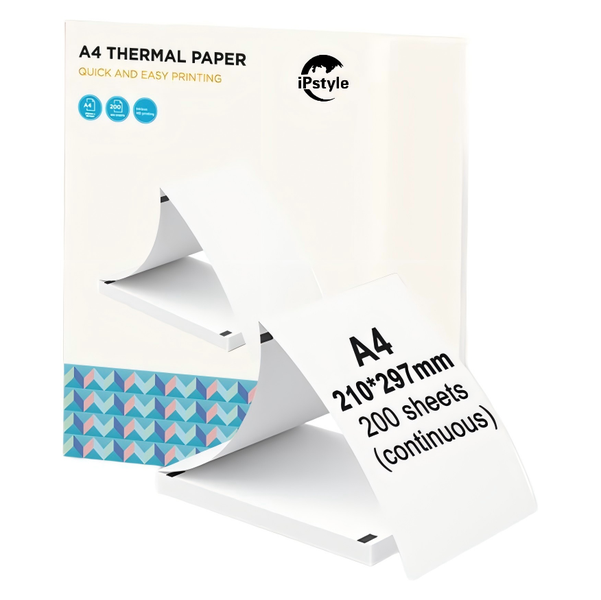 IPSTYLE Thermal Paper Folded Printing 200 Sheet Paper for Thermal Printer