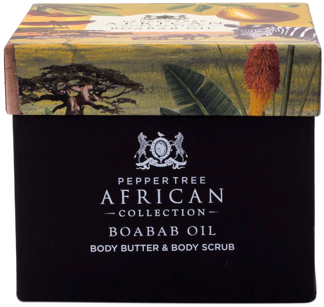 Pepper Tree African Baobab Body Butter &amp; Body Scrub Gift Set