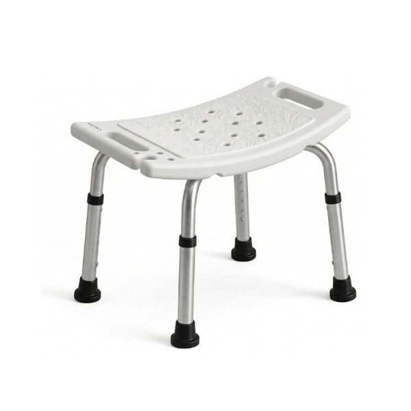PRACT PACK - Height Adjustable Aluminum Shower Stool with Non-Slip Seat