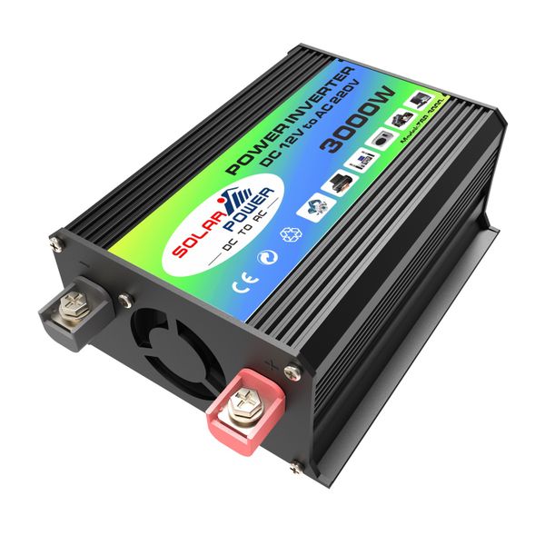Peaks 3000W Power Inverter DC12V/AC220V - Dual USB Car Converter