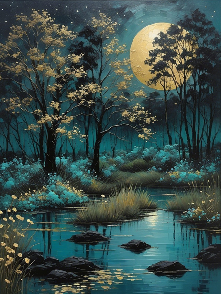 Modern Canvas Wall Art Home Decor -River Serenity