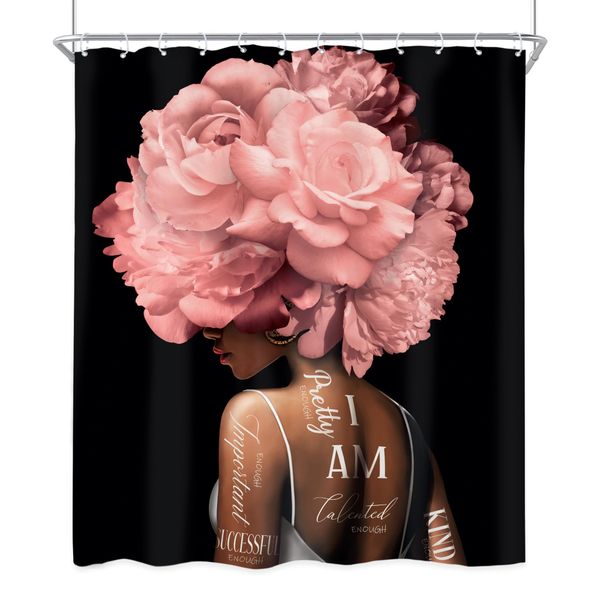 Pink Girl Women's Theme Shower Curtain 180x180cm