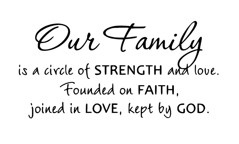 Our Family Is A Circle Of Strength Wall Vinyl Sticker