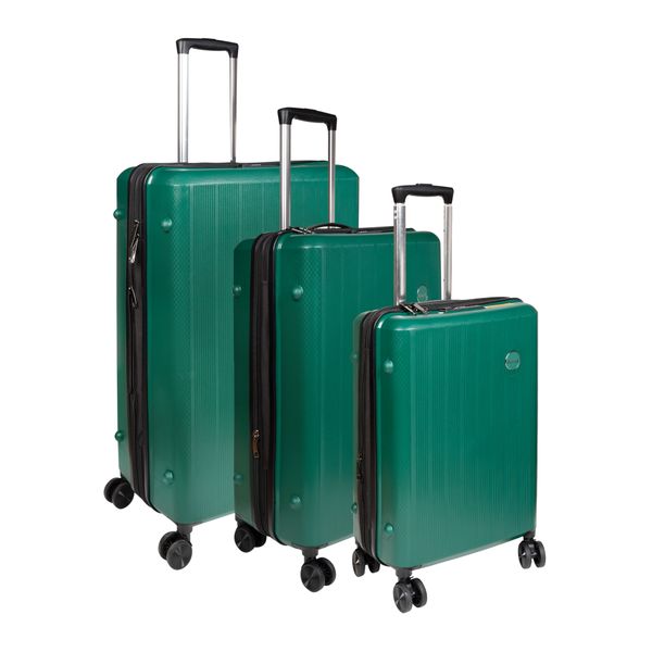 Bubule Luggage Set - 3 Piece ABS Travel Set Green
