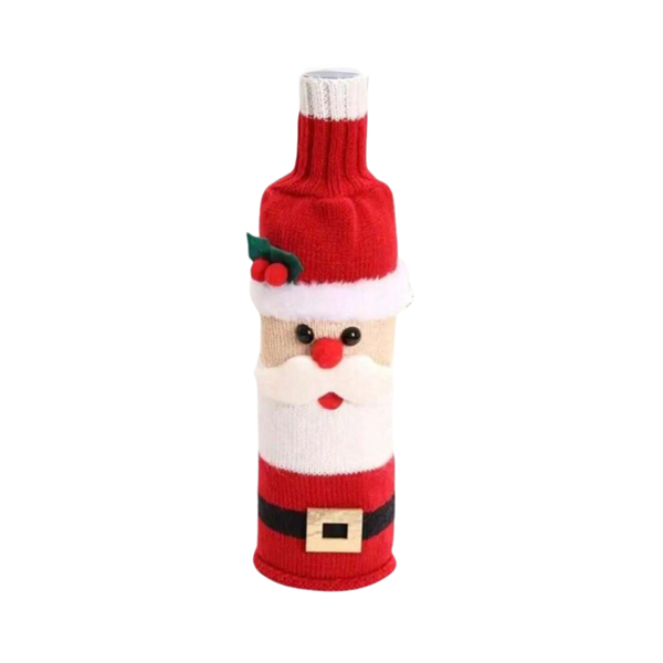 Santa Claus Christmas Wine Bottle Cover Decoration