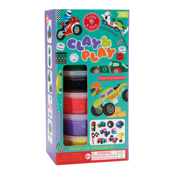 Floss &amp; Rock - Clay and Play Cars - 13 Pieces