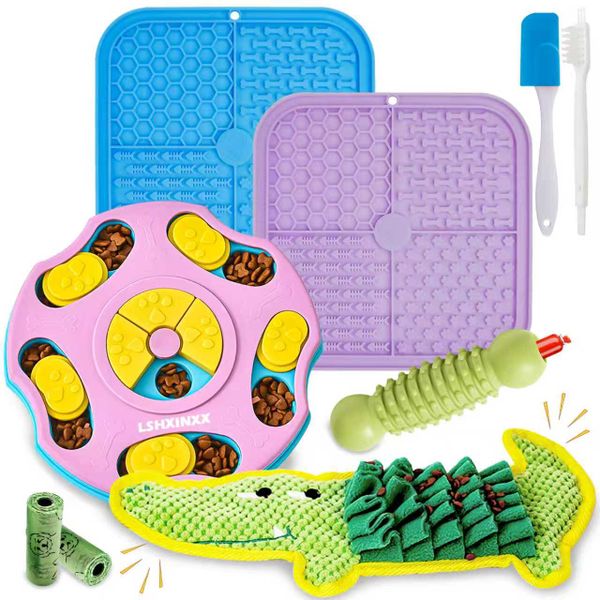 9 PCS Interactive Dog Puzzle Toy Set, Mentally Stimulating Dog Enrichment