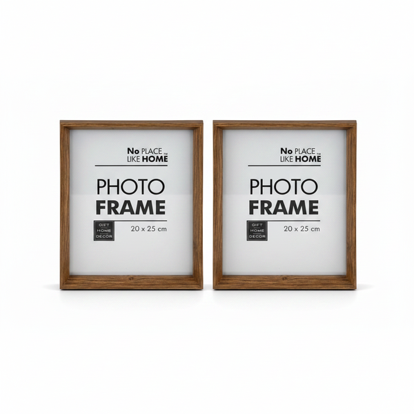 No Place Like Home MDF Wood Effect Picture Frame 20x25cm - 2 Pack