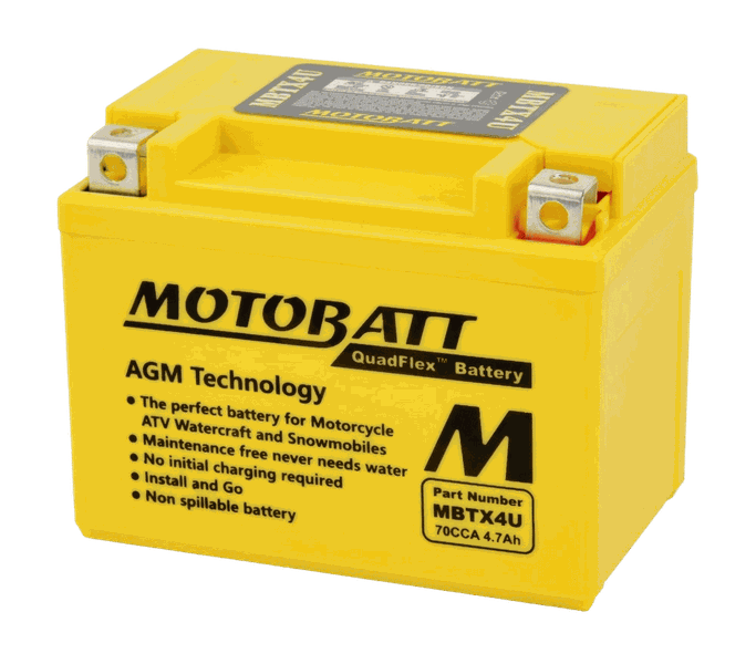 MOTOBATT Motorcycle Battery MBTX4U