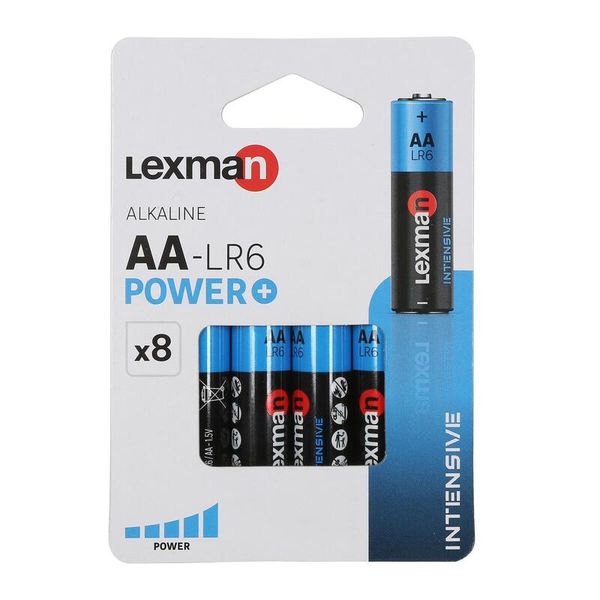 Lexman AA Alkaline Batt Intense LR6 - 8 Pack