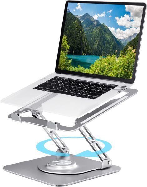 Tuff-Luv 360 Degree Rotatable Laptop Stand and Height Adjustable - Aluminium - 1 Year Warranty