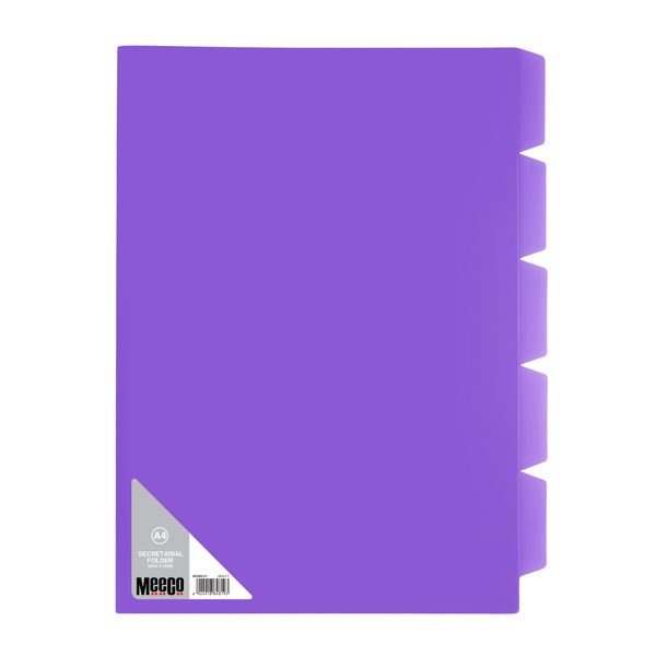 20 Meeco 5 Division Secreterial Folder Violet
