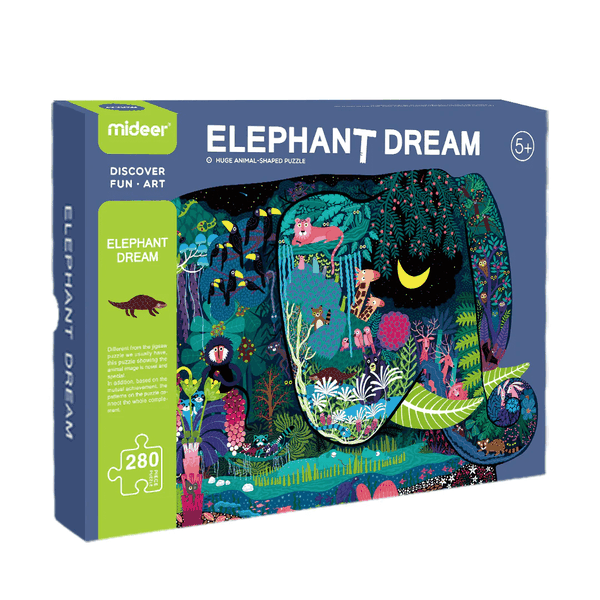 Mideer Large Animal Shaped Puzzle - Elephant Dream
