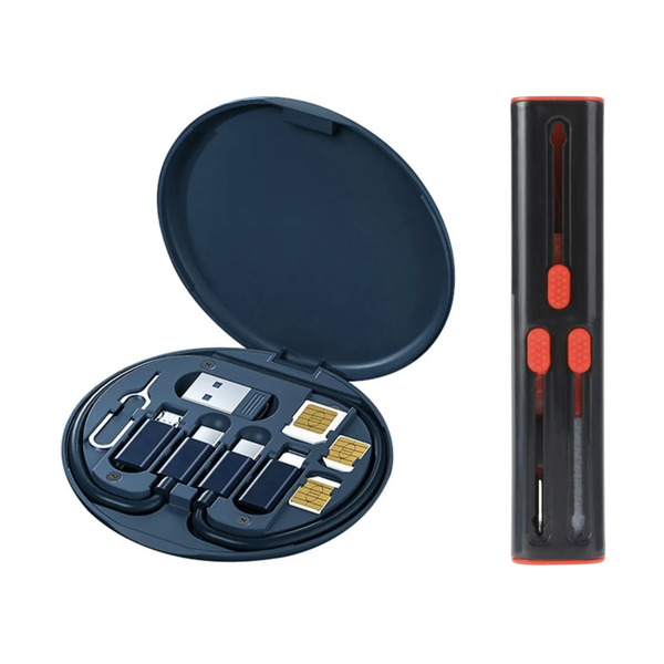 60W Multipurpose Data Cable Set with 3-in-1 Device Cleaning Kit