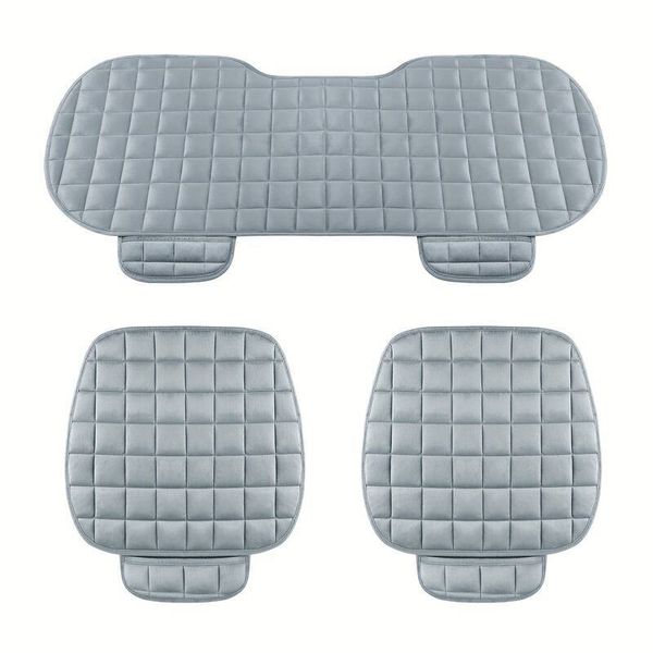 Winter Plush Car Cushion Set 3pcs Front Driver/Passenger + Rear Seat -