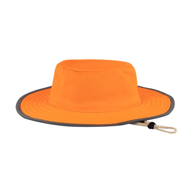 PIONEER SAFETY Bush Hat High Visibility With Silver Reflective Tape ...