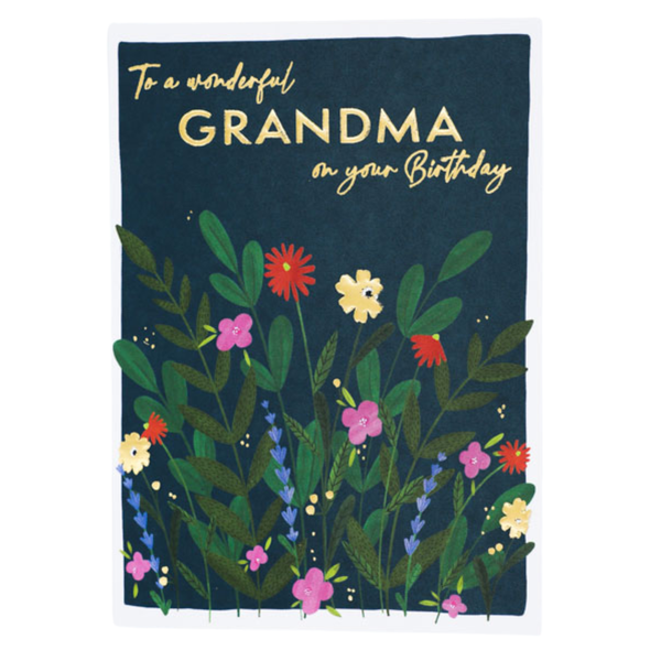 Birthday Card - "To a wonderful Grandma