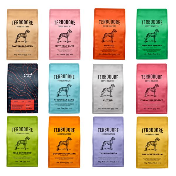 Terbodore Extended Filter Coffee Range - 12 x 250g