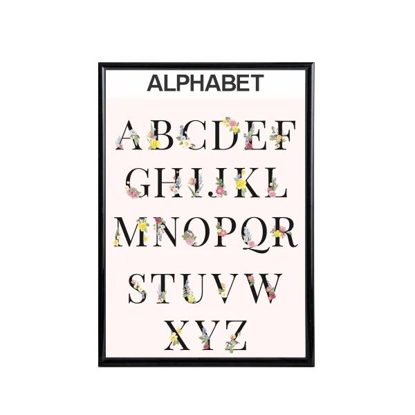 Floral Alphabet Poster- A1