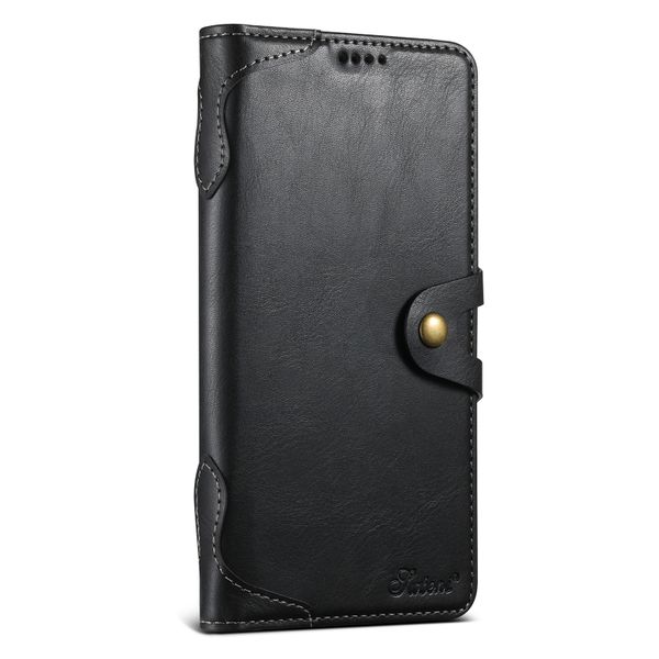 Flip-Top Mobile Phone Leather Case Compatible with Apple 15 Pro
