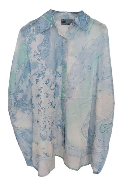 Ub Creative Marble Print Shirt Green image