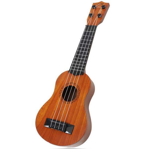 Guitar Toy - 4 Strings - Acoustic Music Toys for Kids - Brown