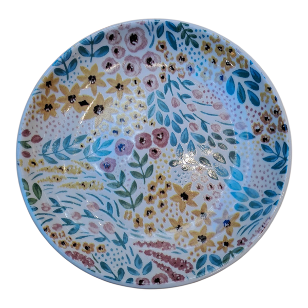Gift Emporium Floral Burst Ceramic Trinket Bowl - 8cm Diameter