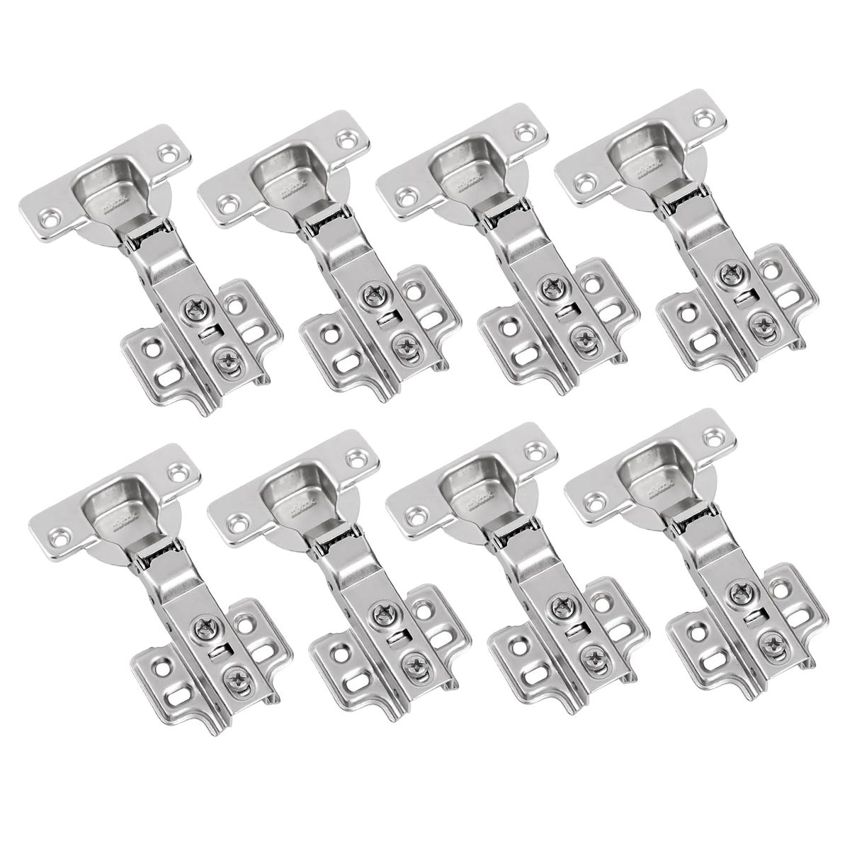 MixBox 8 Pieces Stainless Steel Door Hydraulic Half Overlay Mute Damping Hinge