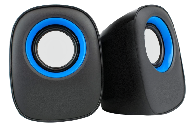 iRest 2.0 Multimedia USB Digital Computer Bass Speakers - Blue