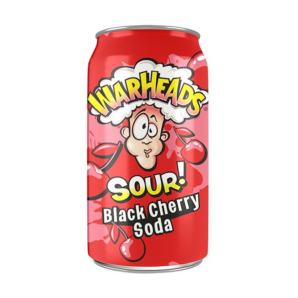 Warheads Black Cherry Sour Soda 12 x 355ml Cans