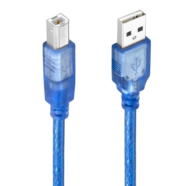 USB-A to USB-B Printer Cable for PC &amp; Laptop Connections - Blue 5M