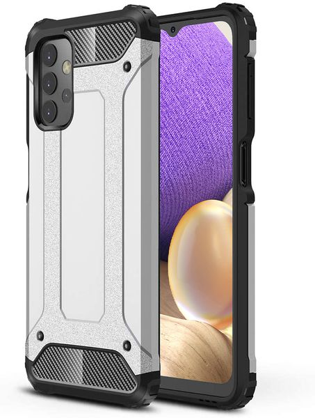 Hybrid Shockproof Case for Samsung Galaxy A32 (5G) - Silver