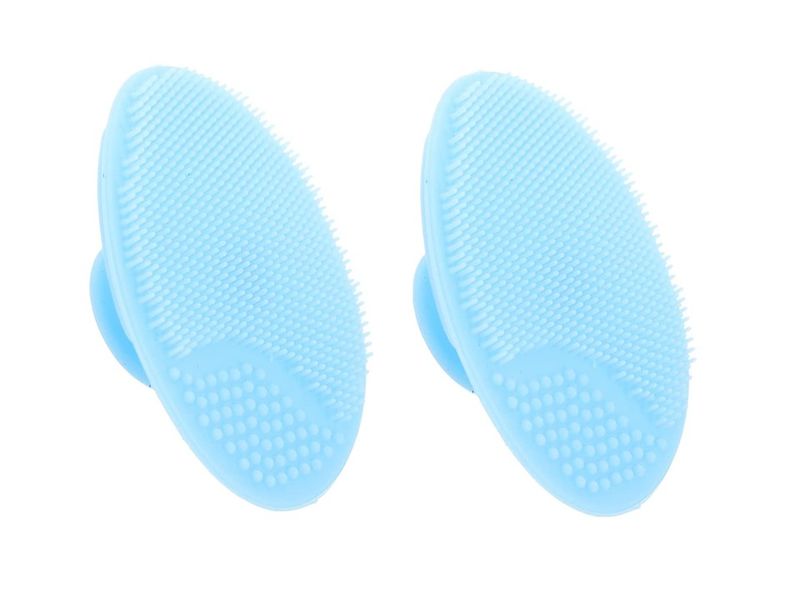 Silicone Facial Cleansing Brush - 2 Pack - Blue (All Skin Types)