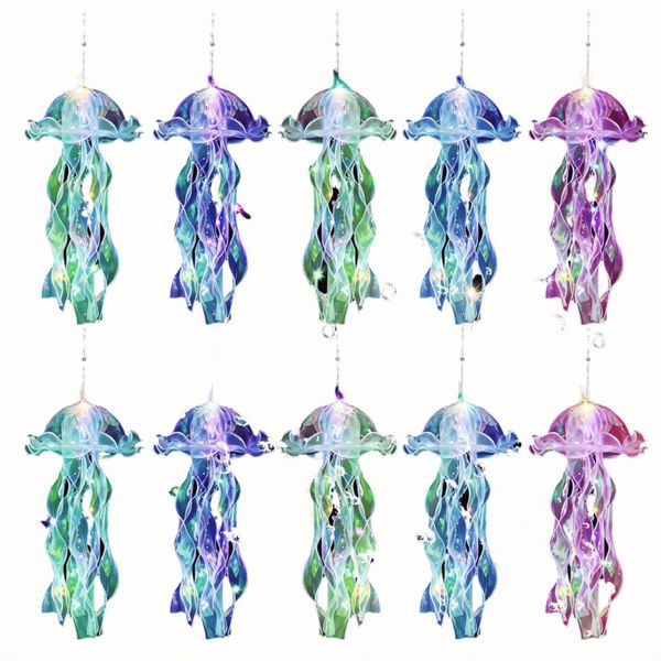 Jellyfish Lanterns, Jellyfish Decor, Hanging Jelly Fish Decoration - 10 Piece