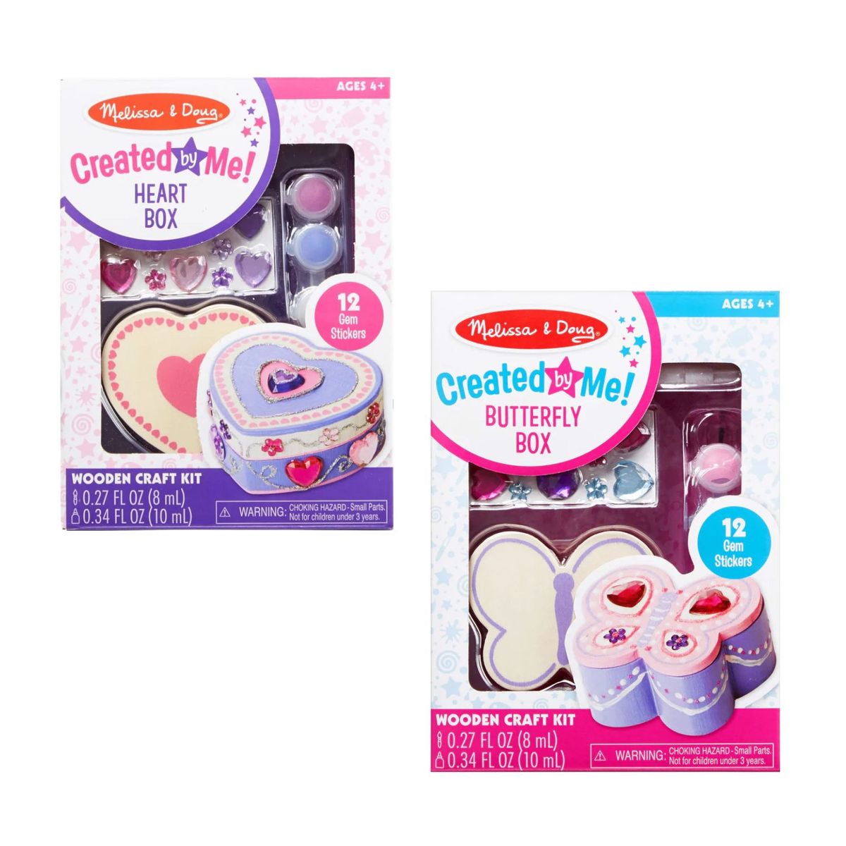 Melissa & Doug Created by Me! Butterfly and Heart Box Craft Kits Shop