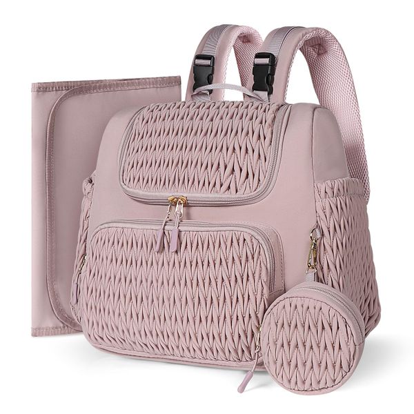 Diaper Bag Backpack, Stylish Travel Baby Bag with Changing Pad