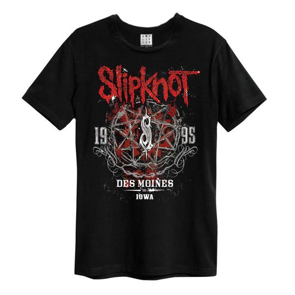 Slipknot Des Moines Amplified Vintage Charcoal Large T Shirt