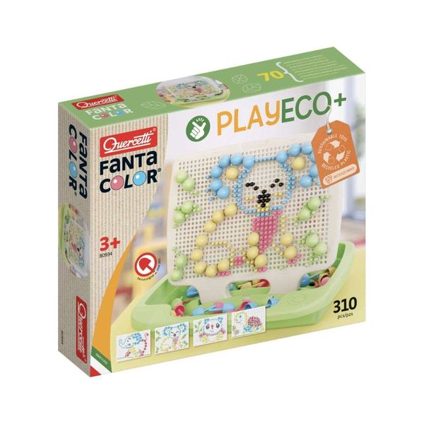 Quercetti Fantacolor Baby Eco-Friendly First Peg Board Activity Set