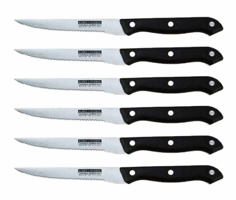 Stainless Steel Ausbei Steak Knives Set of 6 | Shop Today. Get it ...